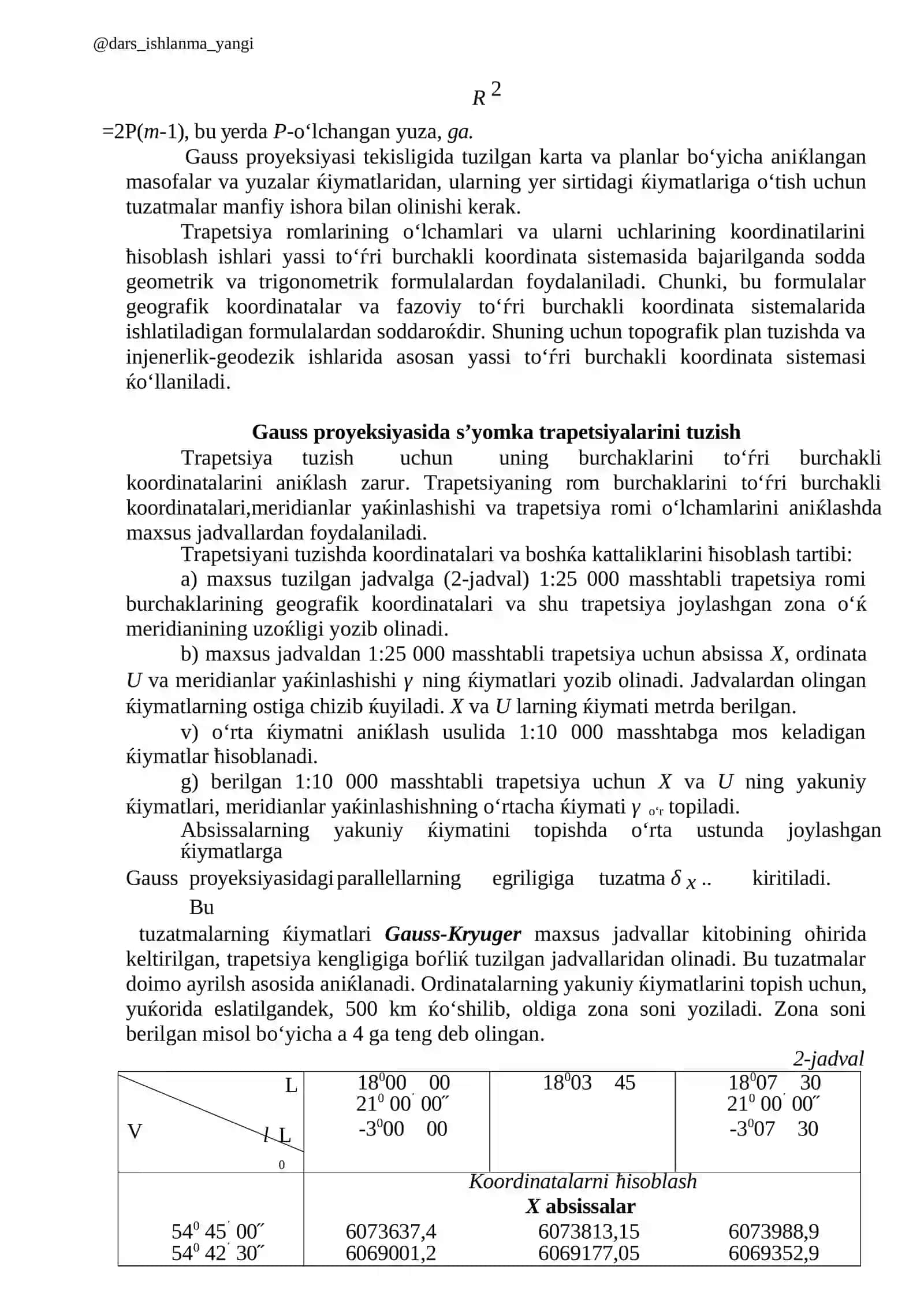 Topografik karta nomenklaturasini aniqlash mashqlari 4