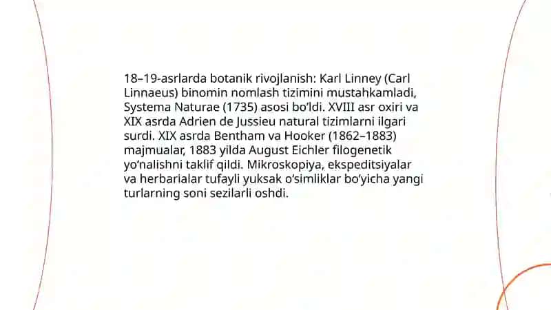 Yuksak oʻsimliklarning taksonomik tarixi 4