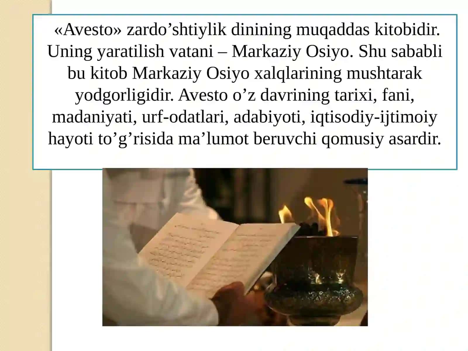 “AVESTO”DA EZGU FAZILATLARNI TARBIYALASH MASALASI 4