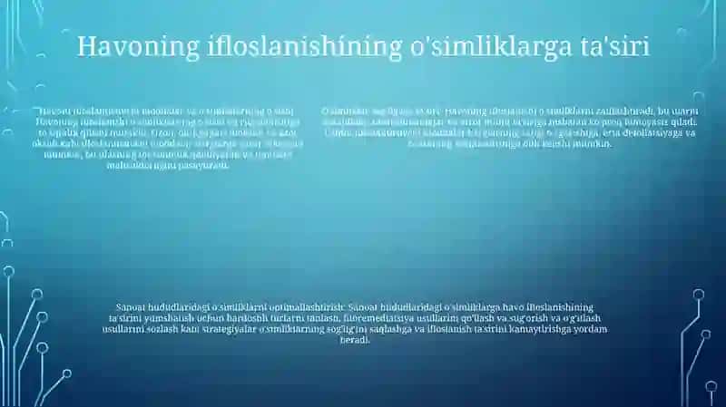 Sanoat Hududlarida Osimliklar Optimizatsiyasi 4
