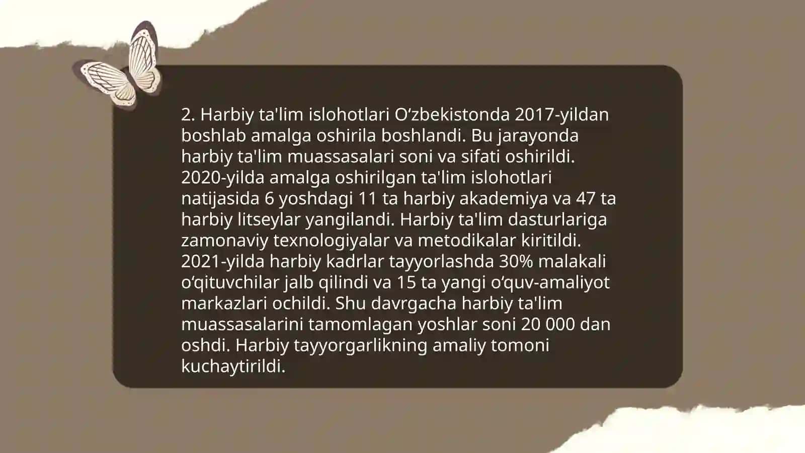 O'zbekistonda qurolli kuchlar islohotlari 4