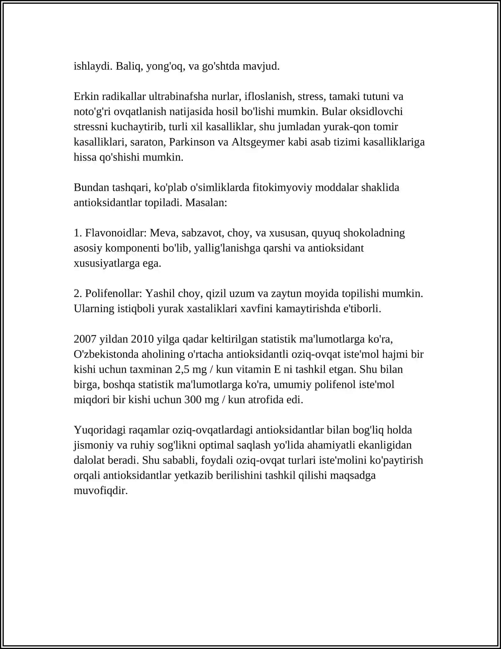 ANTIOKSIDANTLAR ULARNING KLINIKADA QO’LLANISHI 4