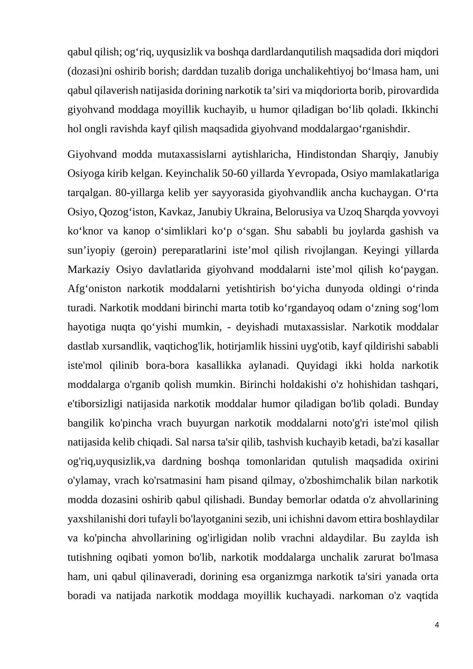 Giyohvandlik-davr vabosi 4