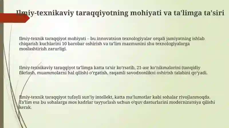Ilmiy-texnikjarayonvata'lim 4