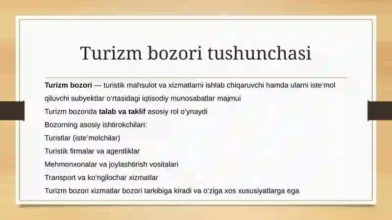Turizm bozorini segmentlash jarayonlari 4