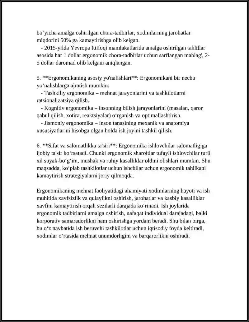 MEHNAT FAOLIYATI JARAYONIDA ERGONOMIKANING ROLI 4