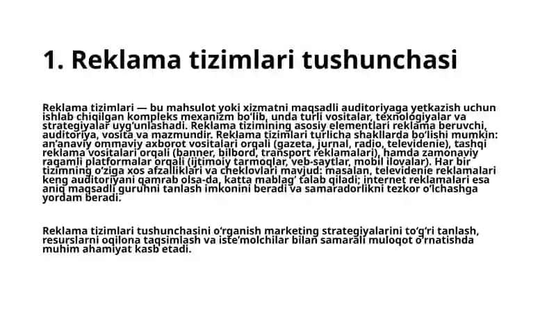 Reklama tizimlari 4