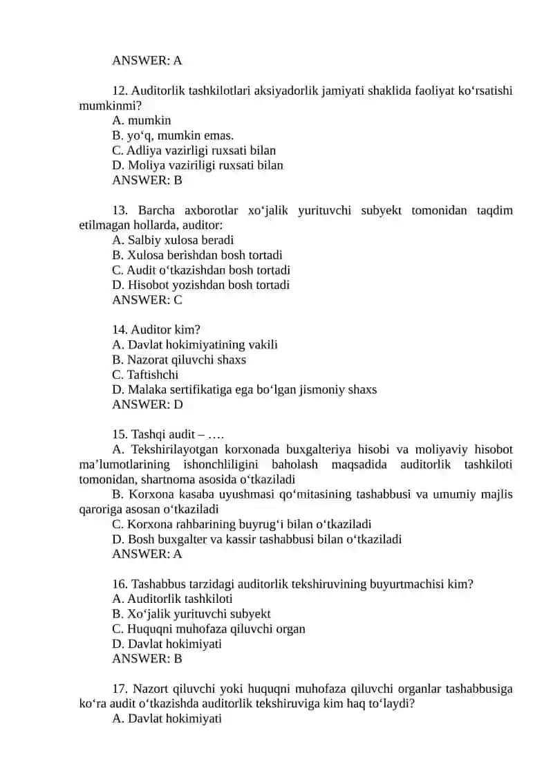 AUDIT FANIDAN TEST MATERIALLARI 4