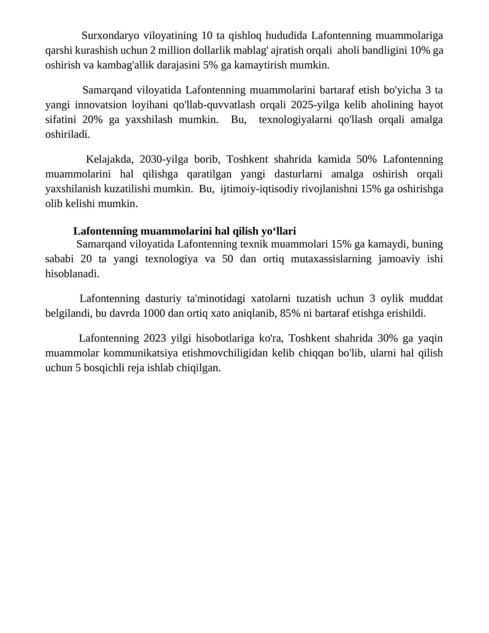 Lafontenning masalari 4