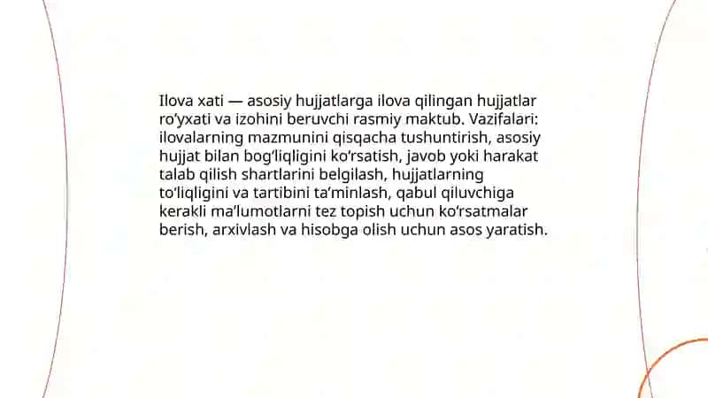 Axborot xati,ilova xati kafolat xatining yozilishi tartibi 4