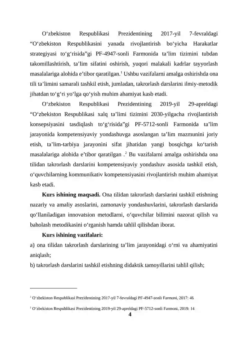 Ona tilidan takrorlash darslarini tashkil etish metodikasi 4