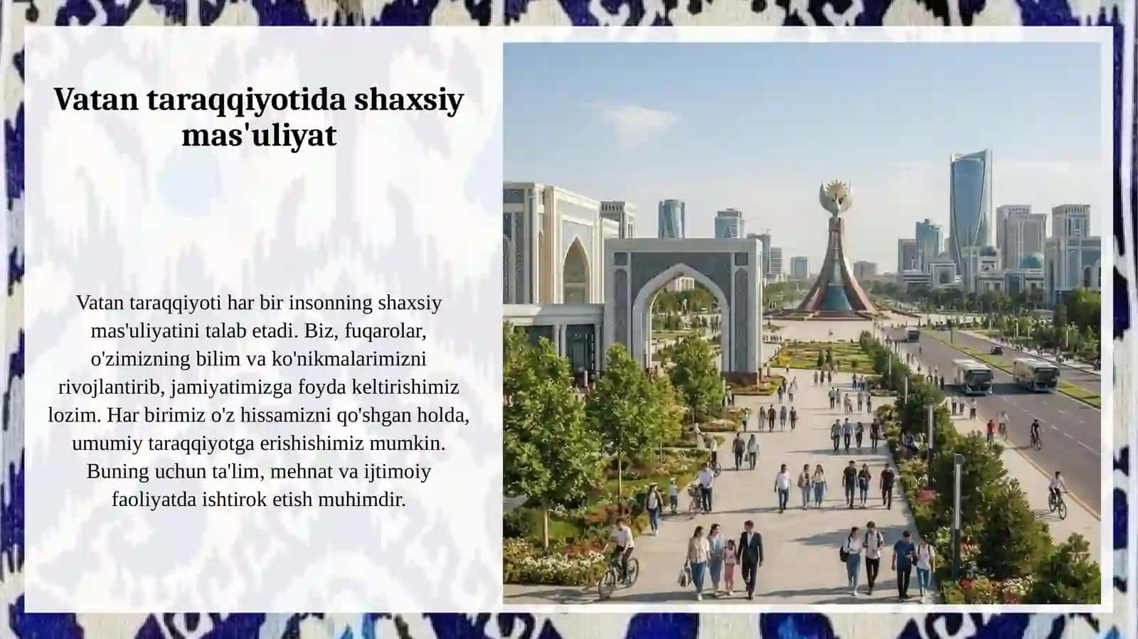 Vatan taraqqiyotiga men ham mas'ulman 4