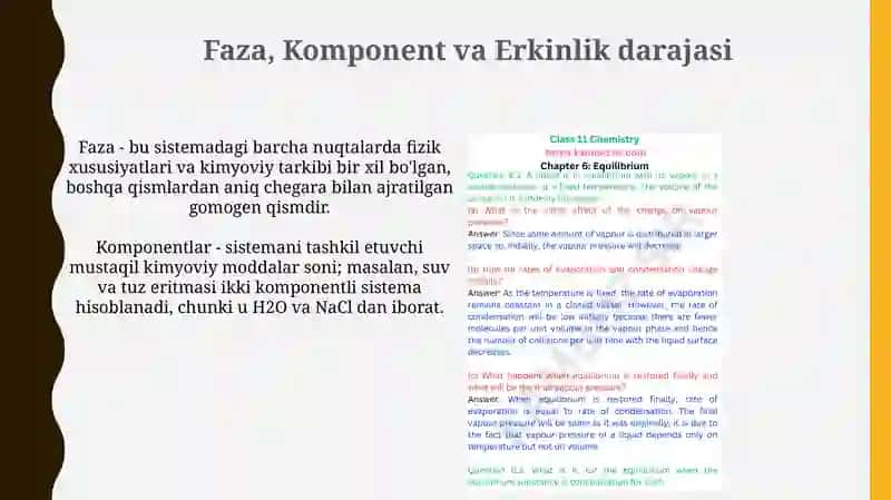 Fazaviy muvozanatning asosiy tushunchalari 4