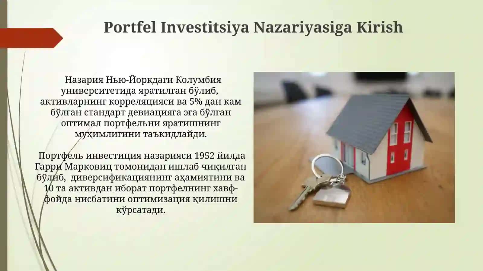 Invistitsiya portfeli nazariyasi 4