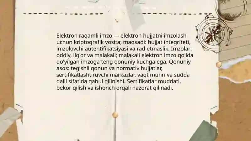 Elektron hujjat yuritishning meʼyoriy huquqiy asoslari 4