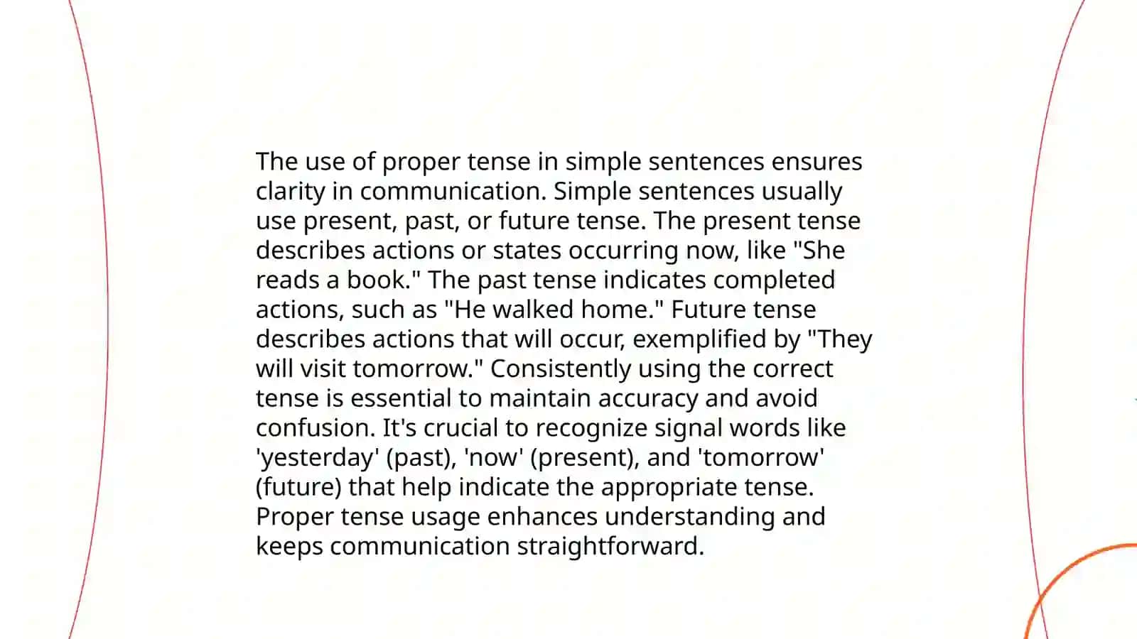 The use of grammatical structures in simple sentences in communication 4