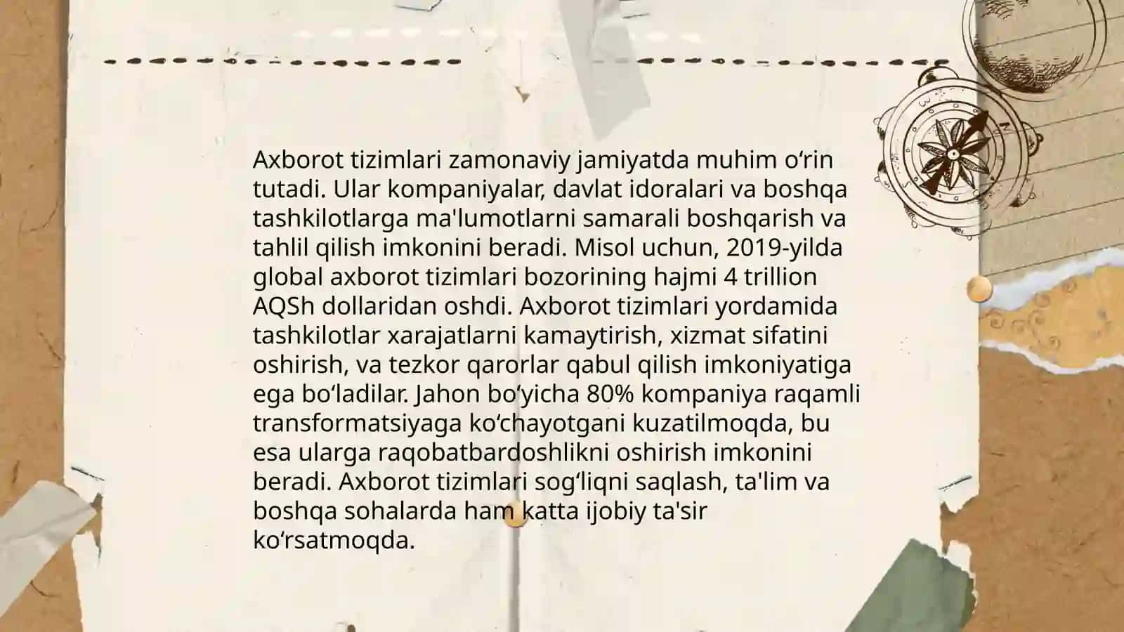 Samaradorlik boshqaruvi (axborot tizimlari va ularning taxlili) 4