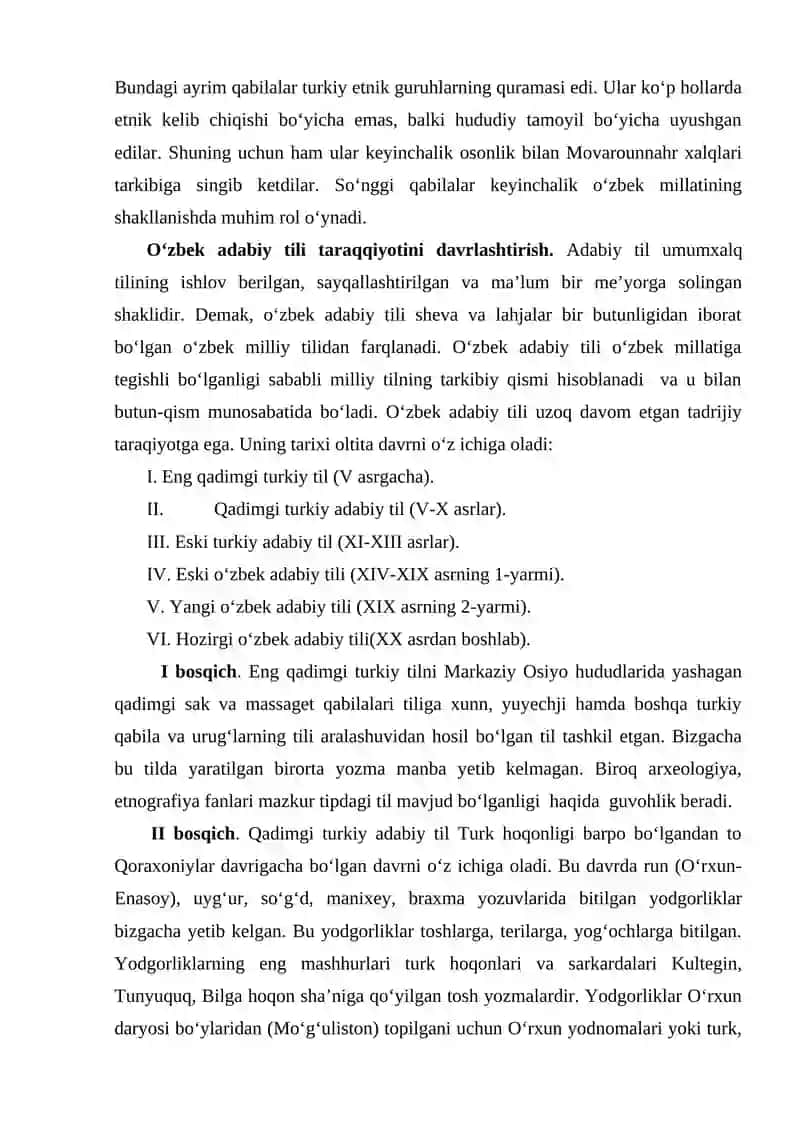 O'zbek tilining o'rganilish darajasi 4