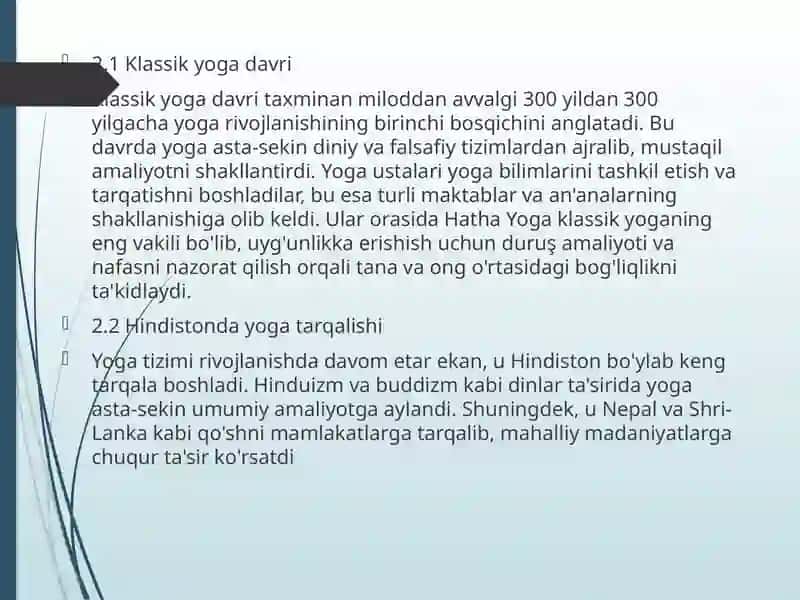 Yoga usuli kelib chiqishi va rivojlanishi 4