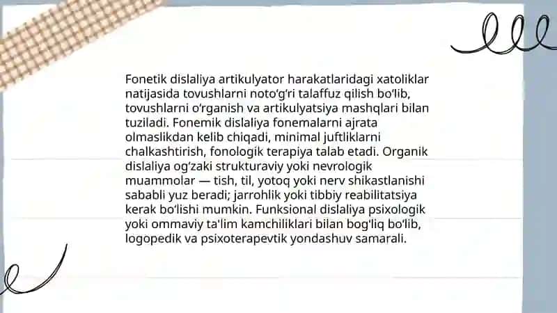 Dislaliya haqida tushuncha 4
