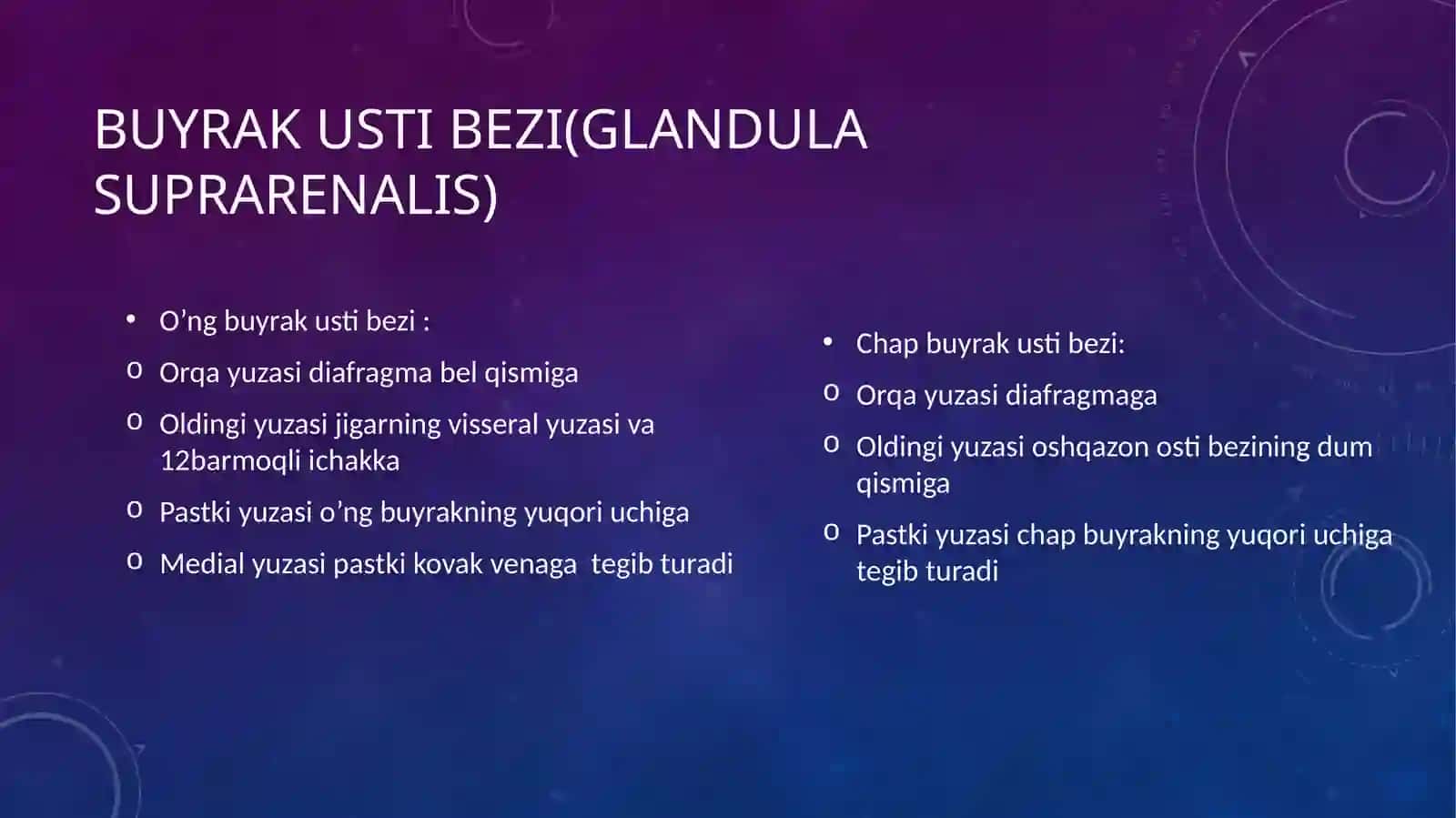Buyrak ustibezining endokrin qismi 4
