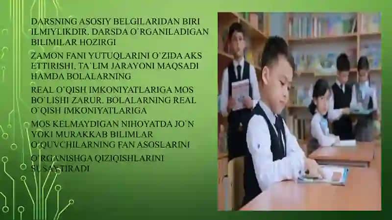 Dars o’qitishning asosiy shakli sifatida 4