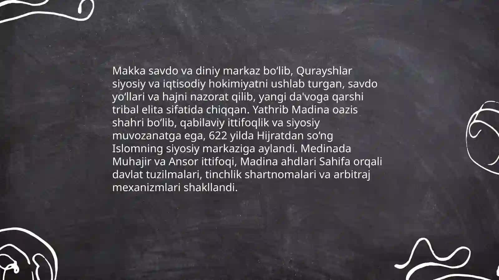 Islom dini paydo bo'layotganda davrda ijtimoiy-siyosiy va madaniy holat 4