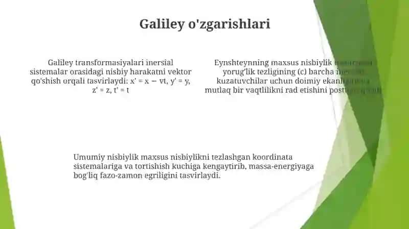 Nisbiylik Nazariyasi Elementlari 4