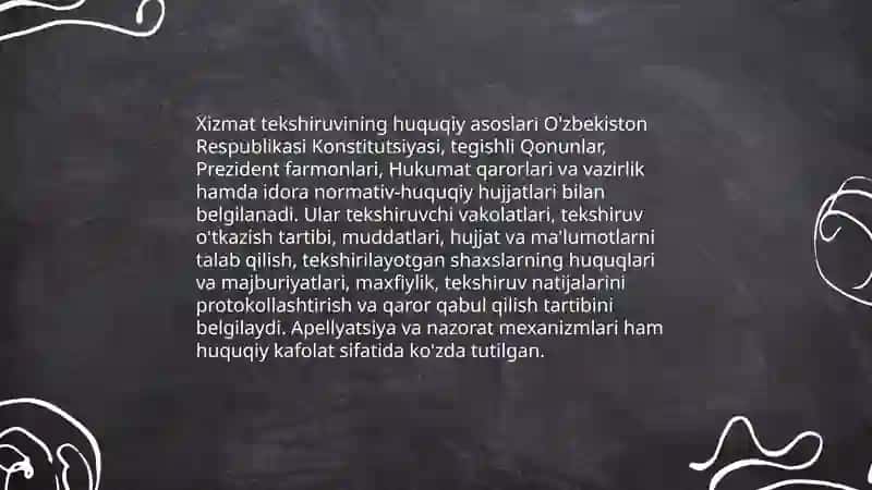 Xizmat tekshiruvi 4