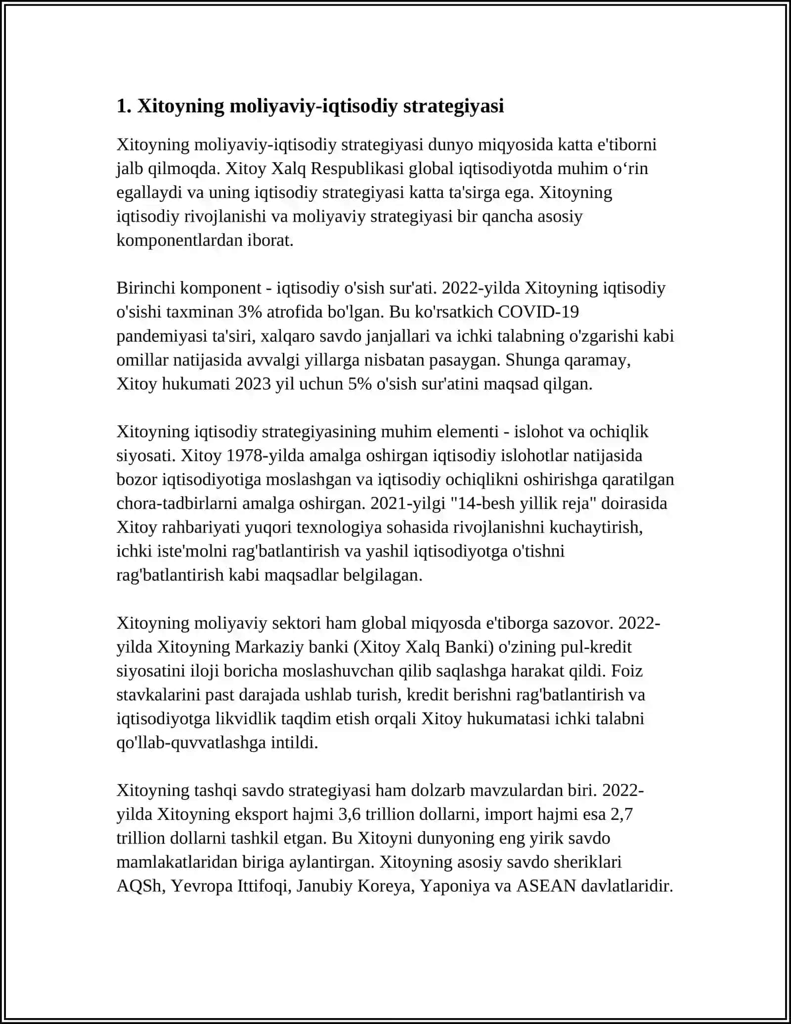 XITOY IQTISODIYOTINING RIVOJLANISHI 4