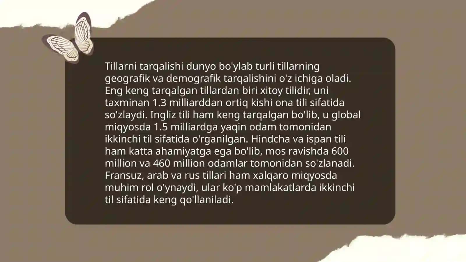Tillarni tasniflash. Geneologik tasnif 4
