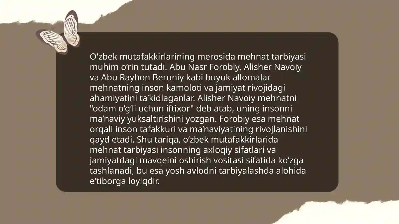 Mutafakkirlar merosida mehnat tarbiyasi 4