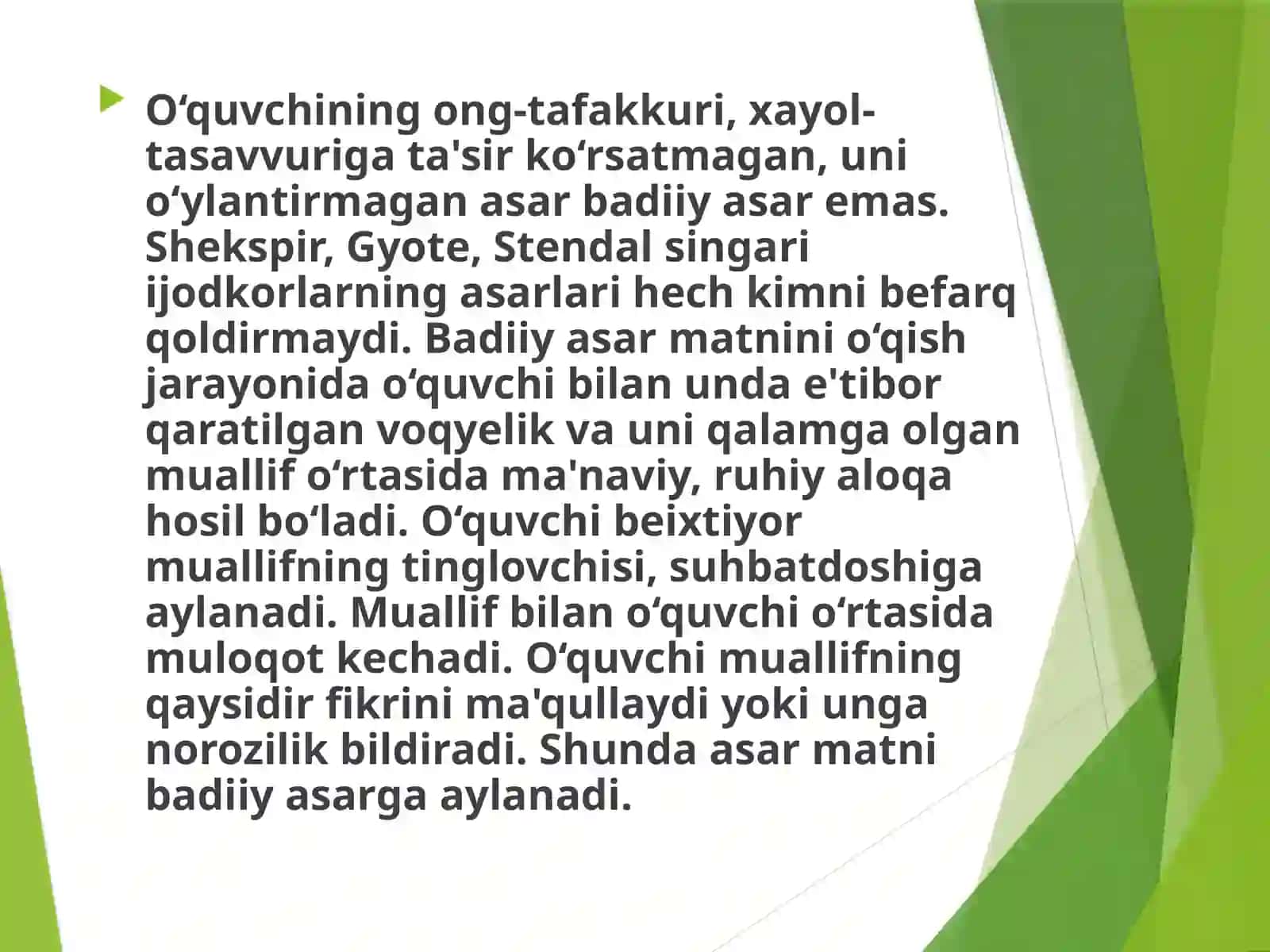 Badiiy asar. Badiiy asar mavzusi 4