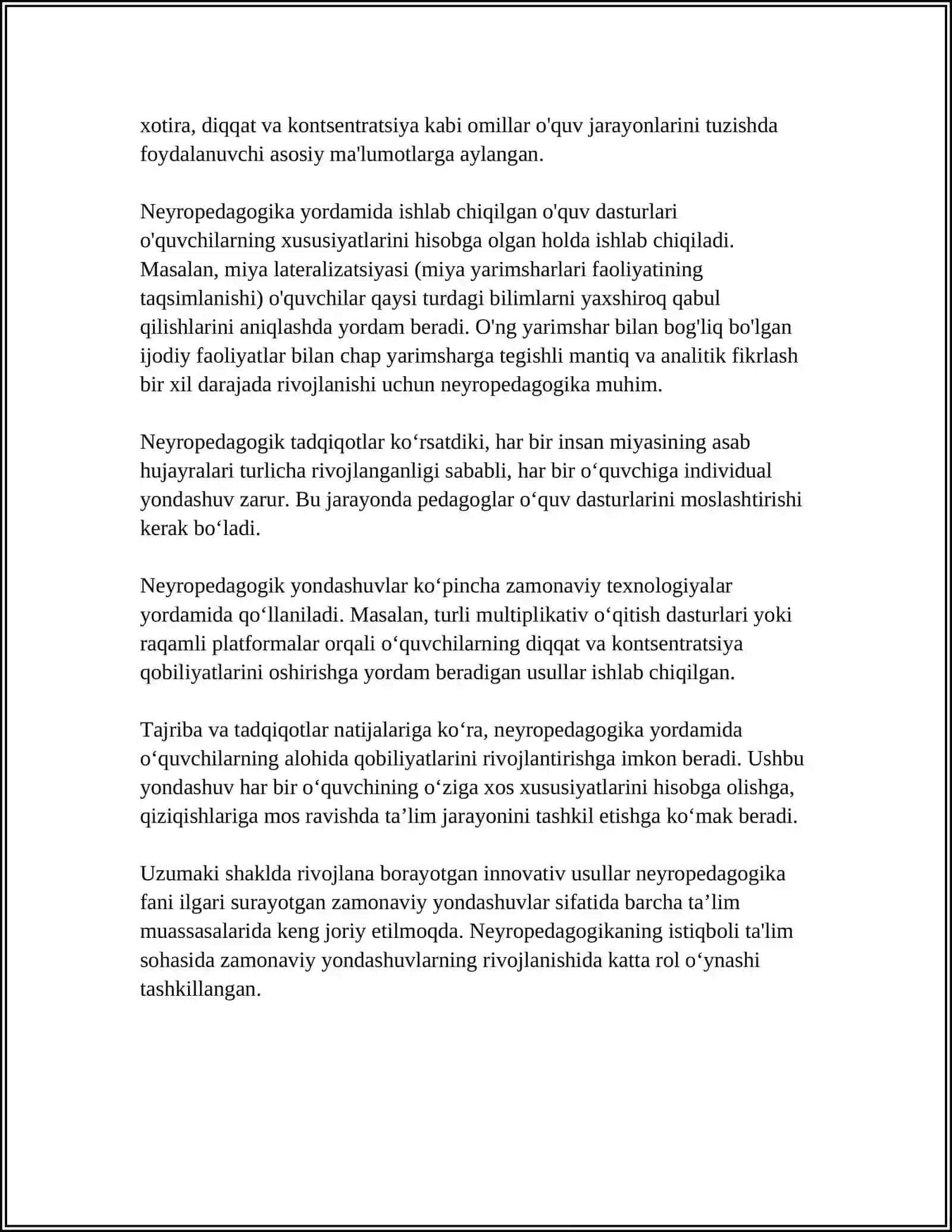 Neyropedagogika fanining rivojlanishi 4