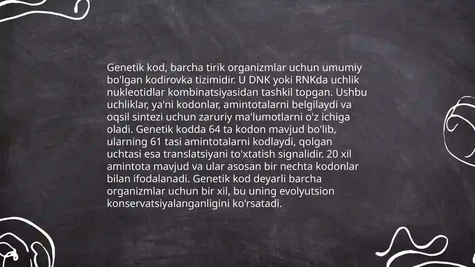 Gen ekspressiyasi va genetik kod 4