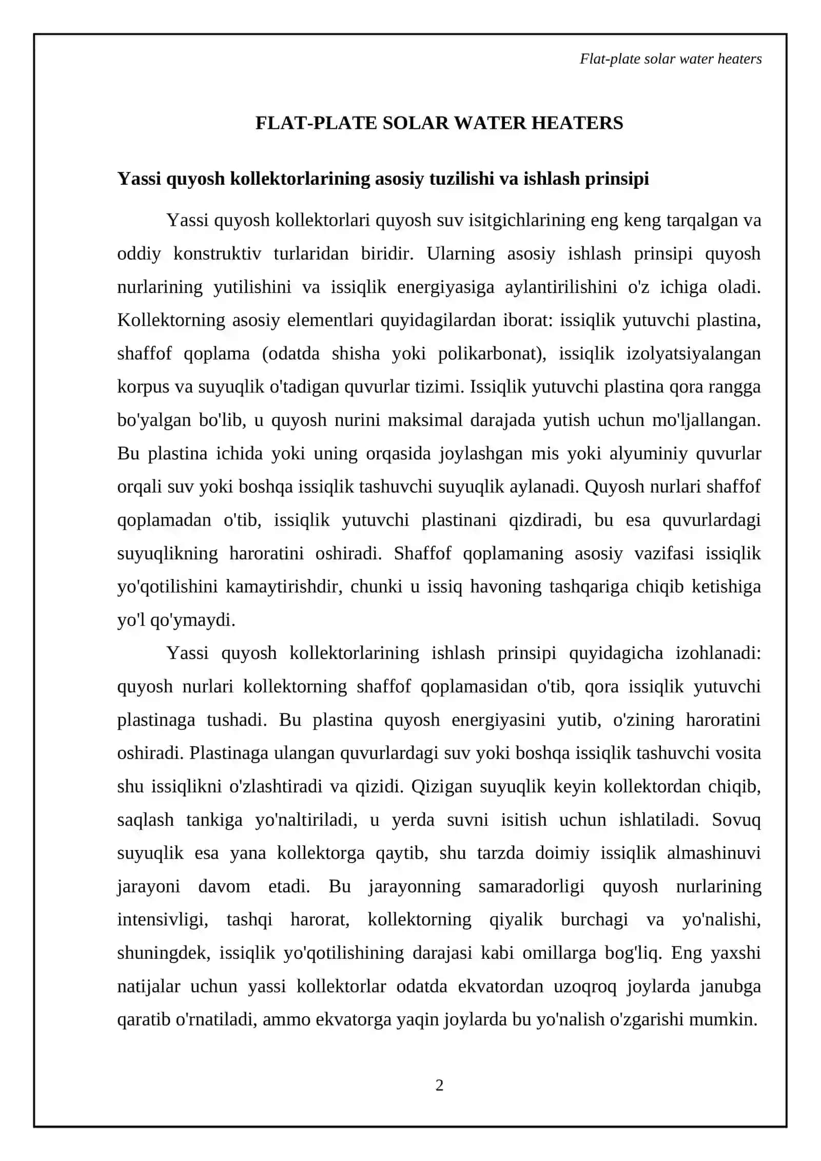 Quyosh suv isitgichlarining asosiy konstruktiv turlari 4