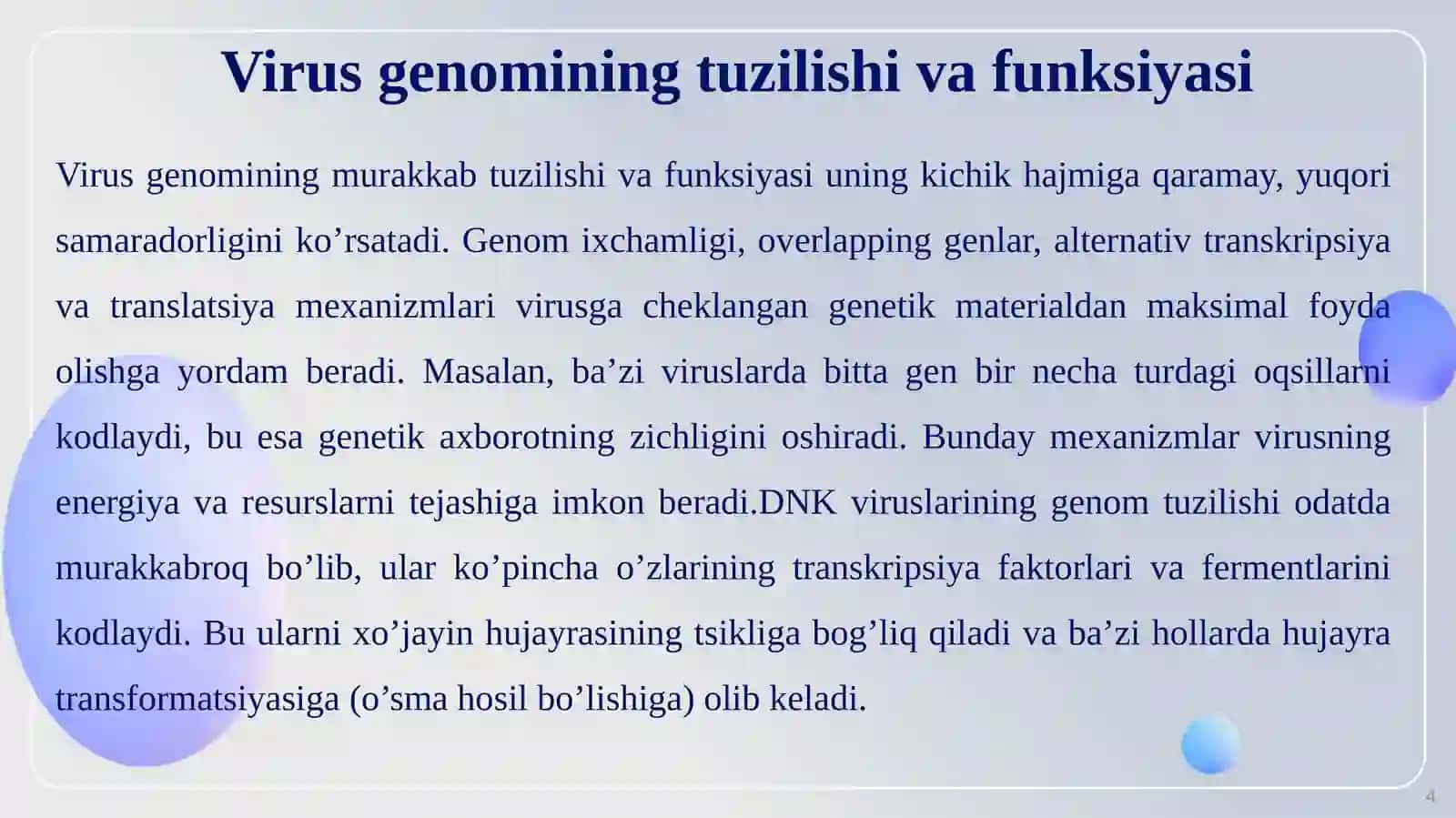Virus oqsillarini sintezi 4