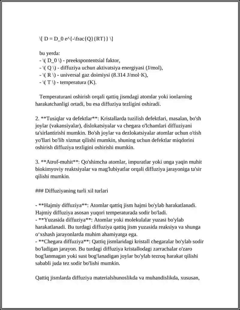 QATTIQ JISMLARDA DIFFUZIYA HODISASI 4