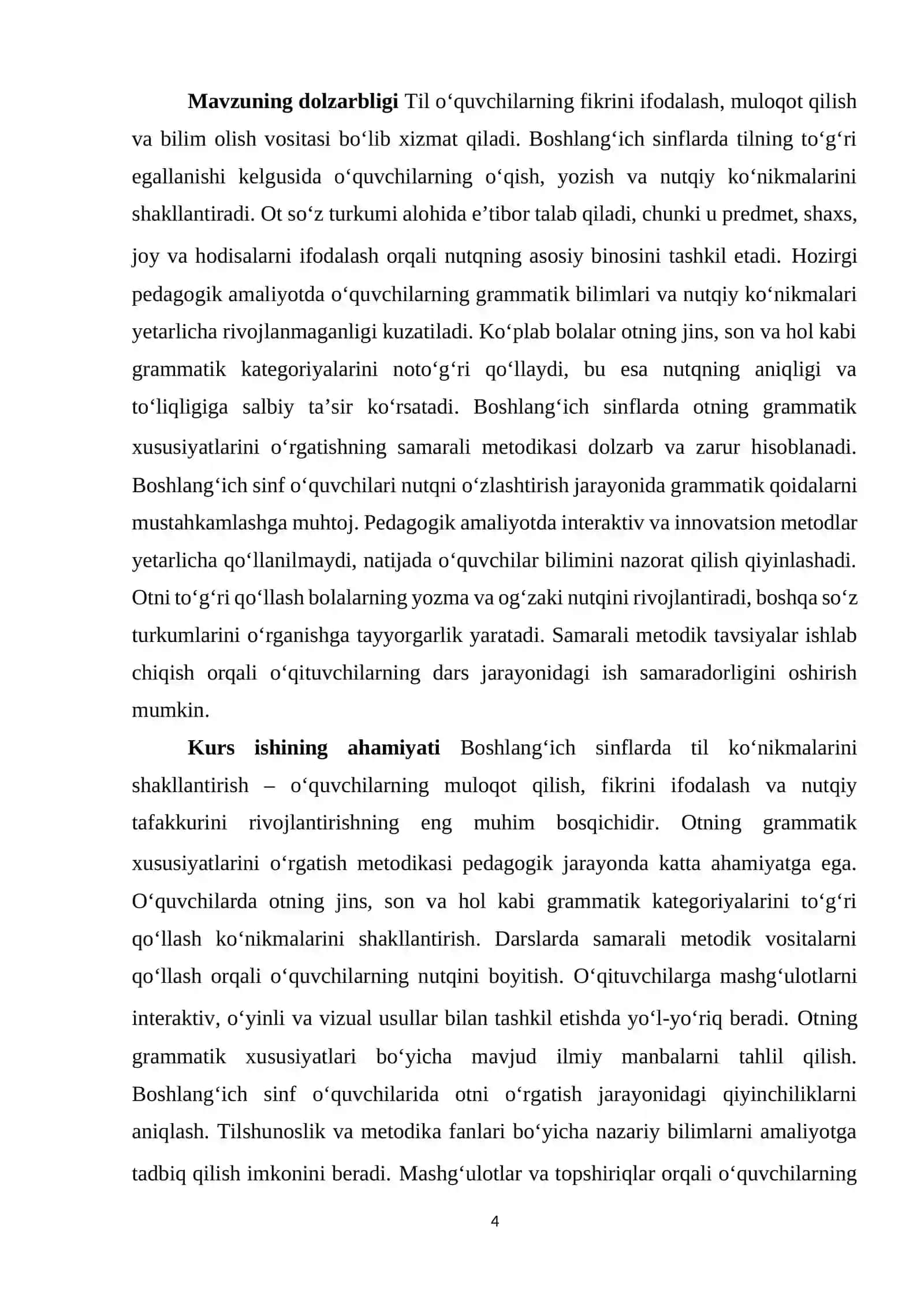 Boshlang‘ich sinflarda otning grammatik xususiyatlarini o‘rganish metodikasi 4