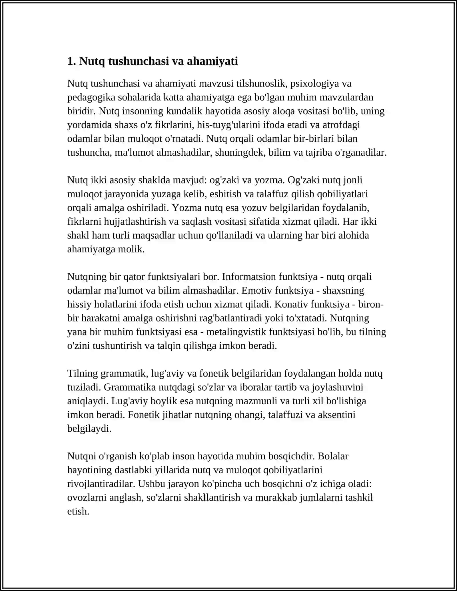 Nutq tushunchasi va ahamiyati 4