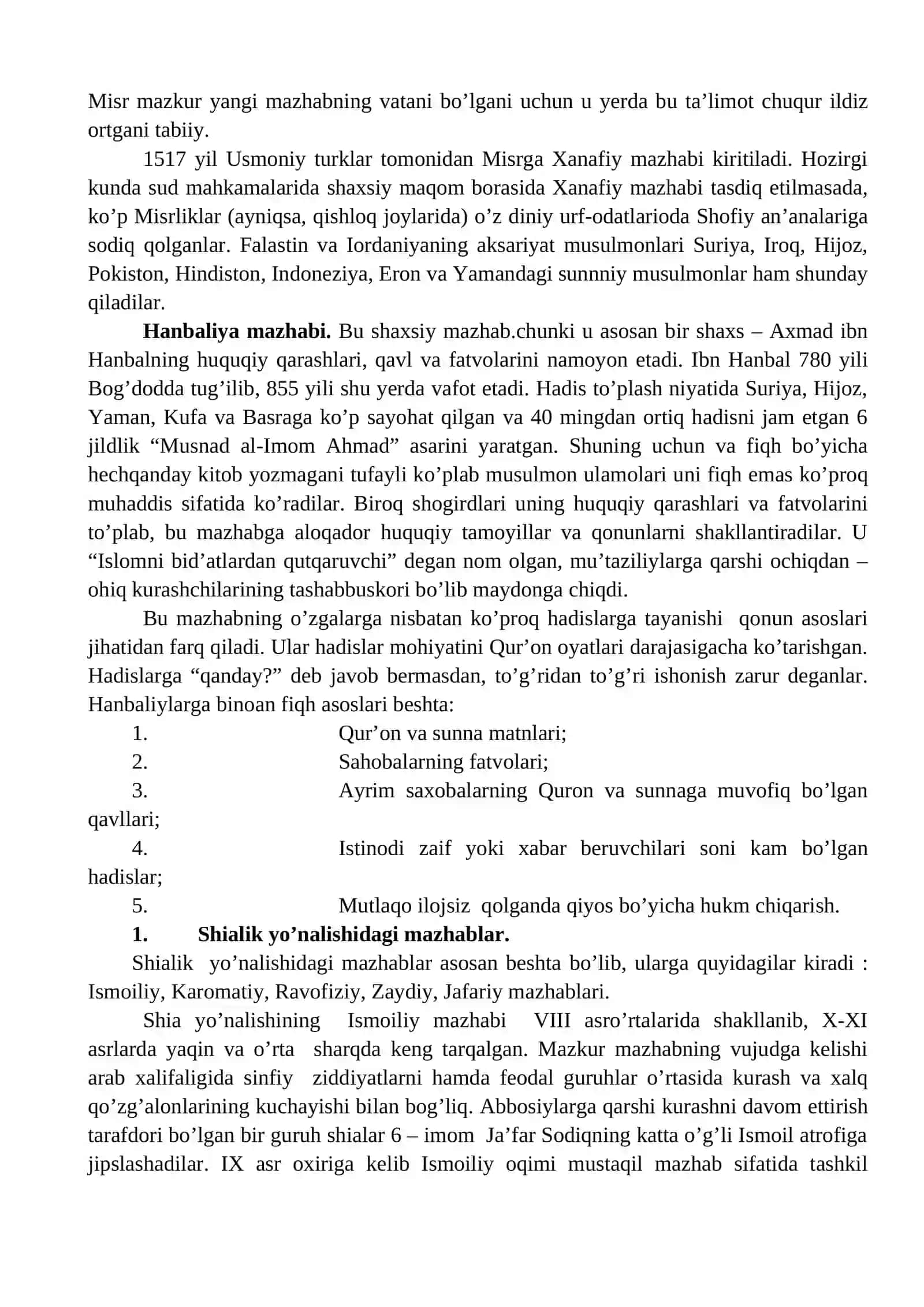Islom Dinidagi Mazhab va Oqimlar 4