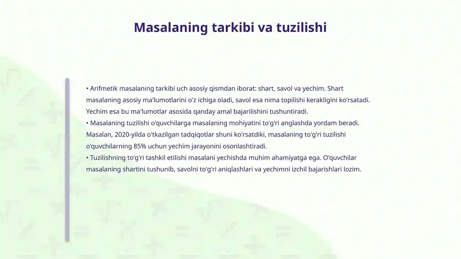 Arifmetik masalalar yechishga oʻrgatish metodikasi 4