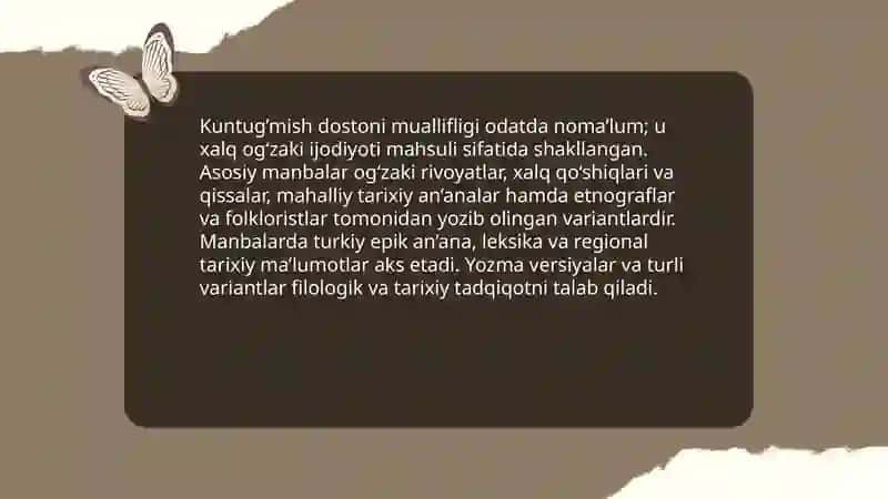 Kuntug’mish dostoni 4