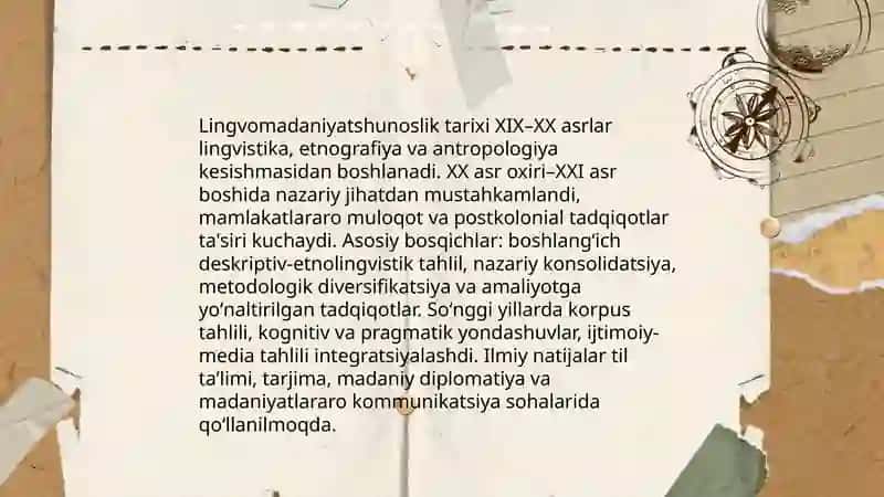 Til va Madaniyat. Lingvomadaniyatshunoslikning oʻrni va ahamiyati 4