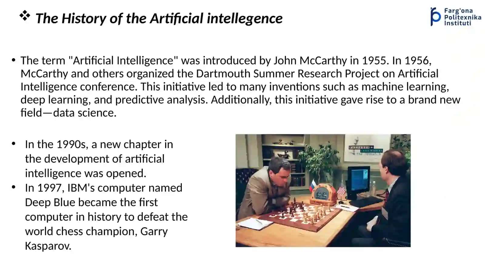 Introduction to AI and General Concepts of Science 4