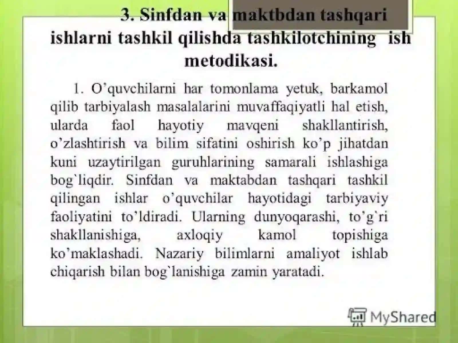 SINFDAN TASHQARI ISHLAR REJASI 4