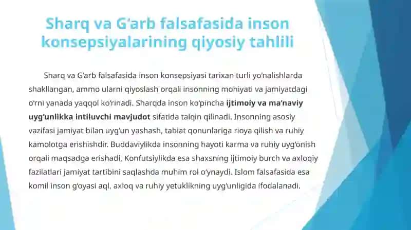 Sharq va G‘arb falsafasida inson masalasining qiyosiy tahlili 4