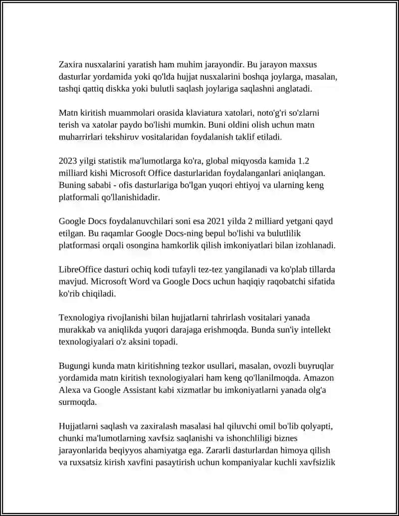 MS WORD MATN MUHARRI BILAN ISHLASH 4