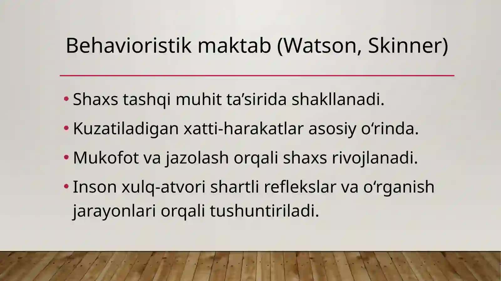 Har xil psixologiya maktablarida shaxs nazariyalar 4