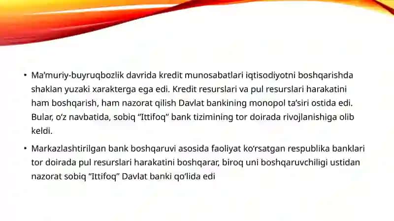 o'zbekiston Respublikasi bank tizimi va uning tarkibi 4